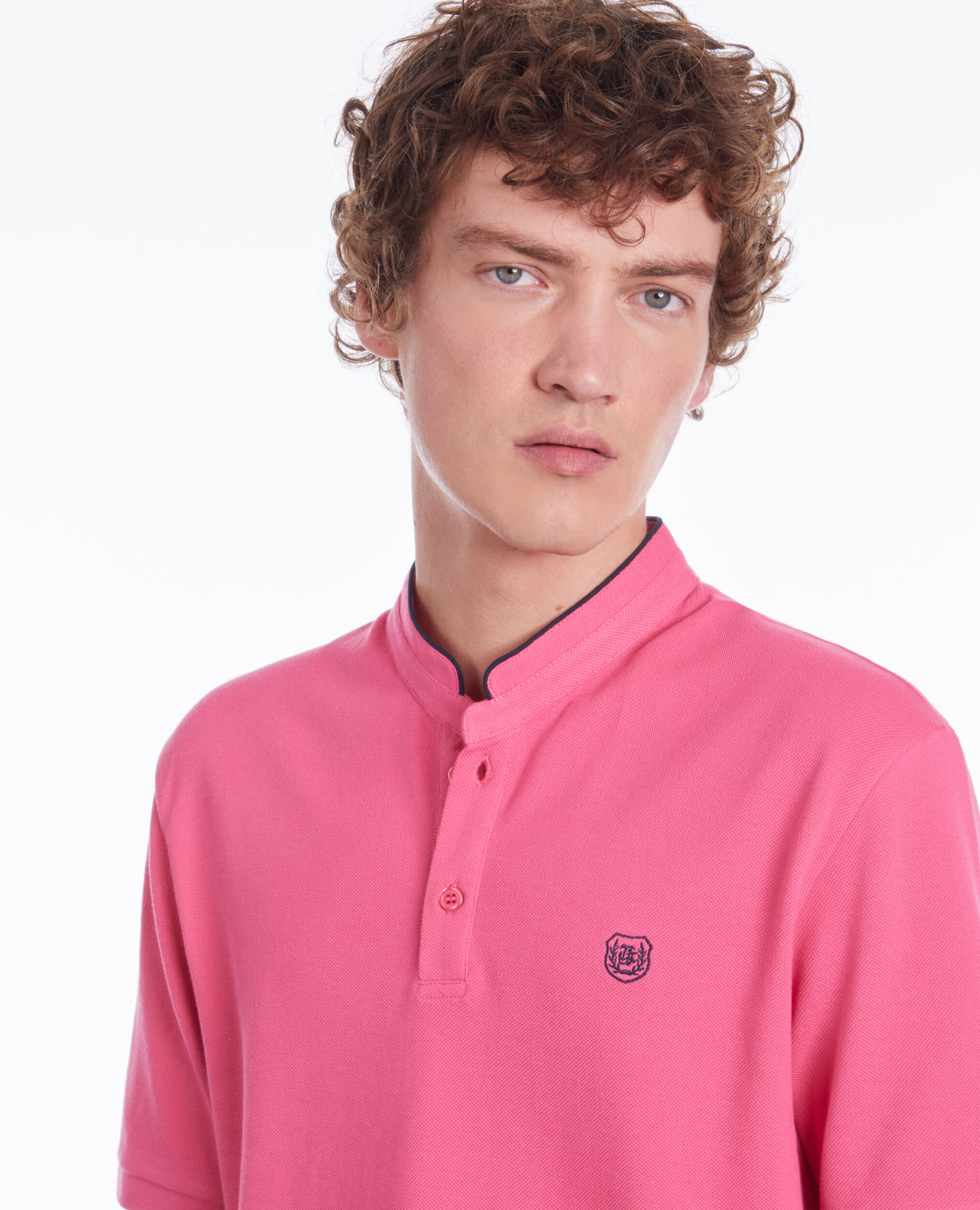 Polo rose en coton
