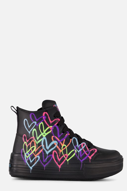 Skechers Hyperlift Veterboots zwart Synthetisch