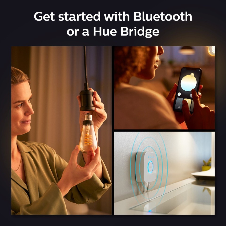 Philips Hue - 2x E27 Filament ST72 - WhiteAmbiance - Bundle