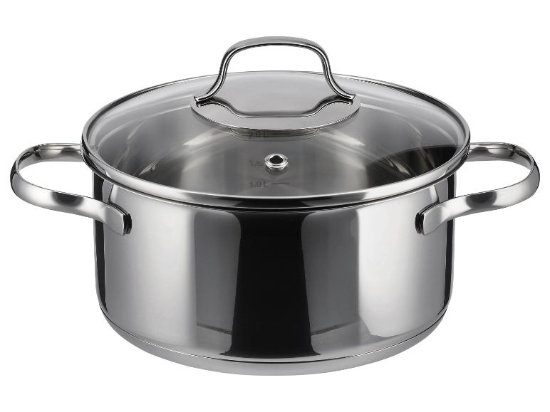 Set van 3 RVS kookpannen