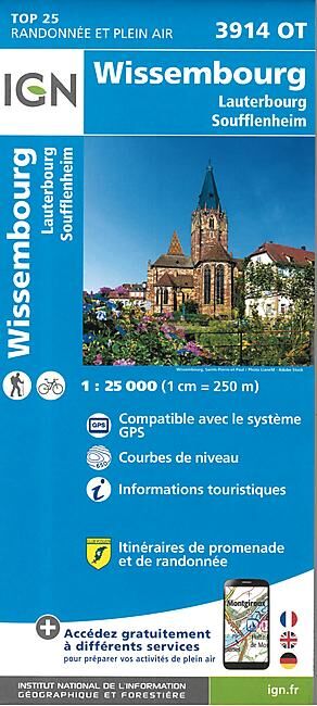 IGN - TOP25 3914OT WISSEMBOURG 1 25 000