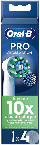 Oral-B Refill Crossaction Têtes De Brosse 4 Pièces