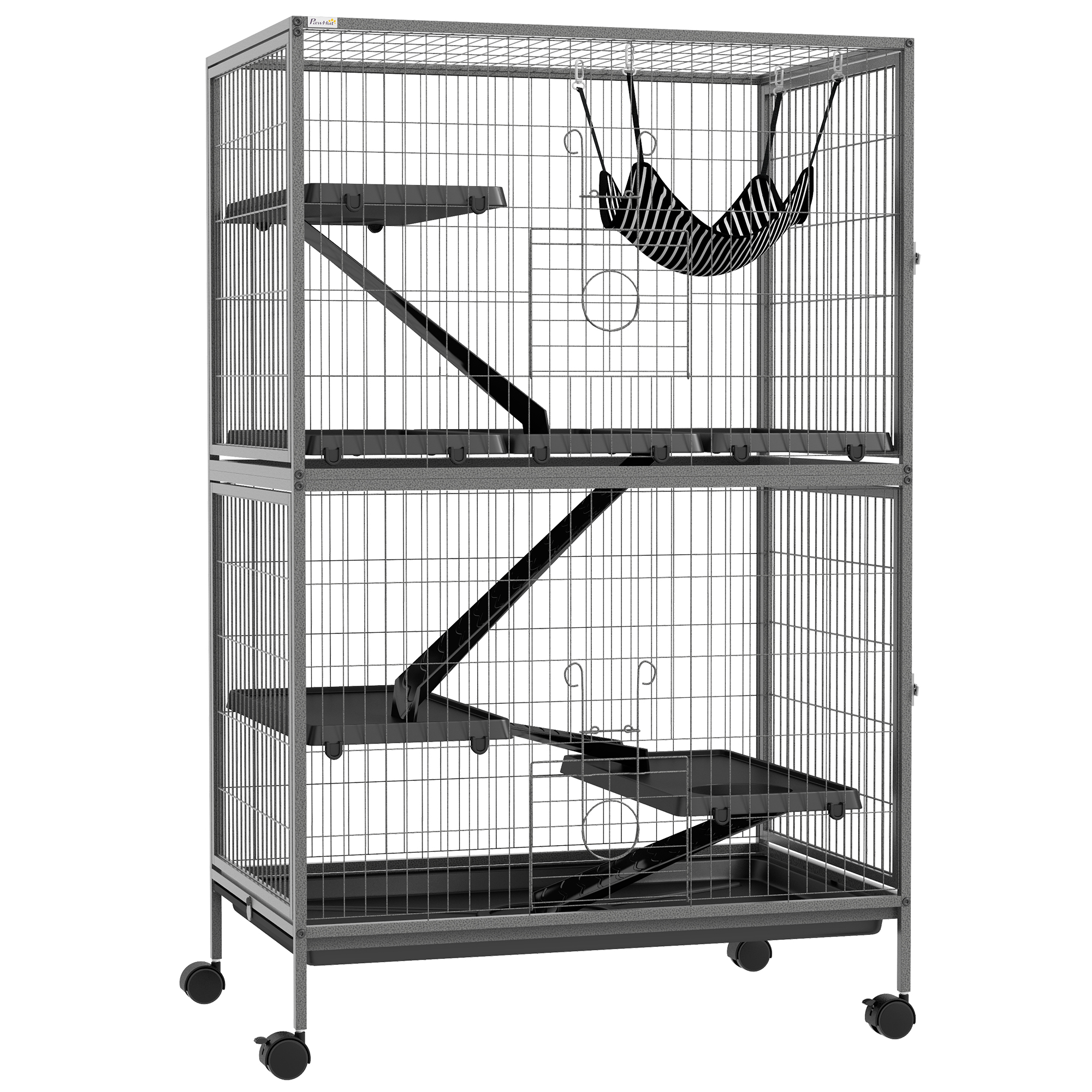 Gaiola cinza para animais PawHut