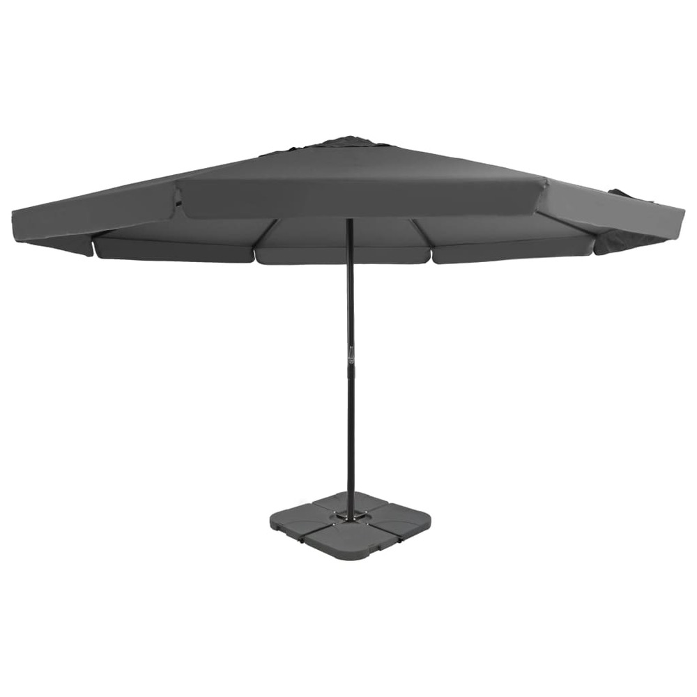 Parasol avec base portable diamètre 5 m anthracite