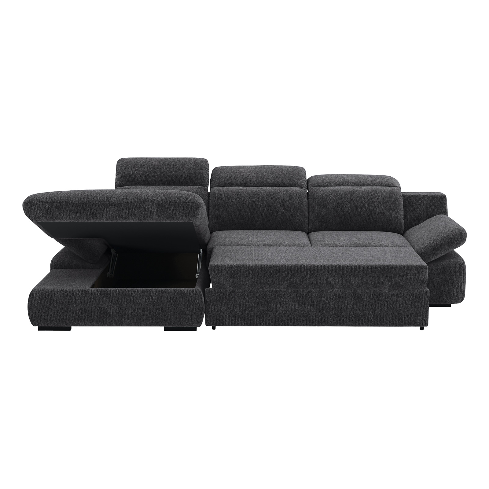 Ecksofa Lorena Stoff, Recamière links