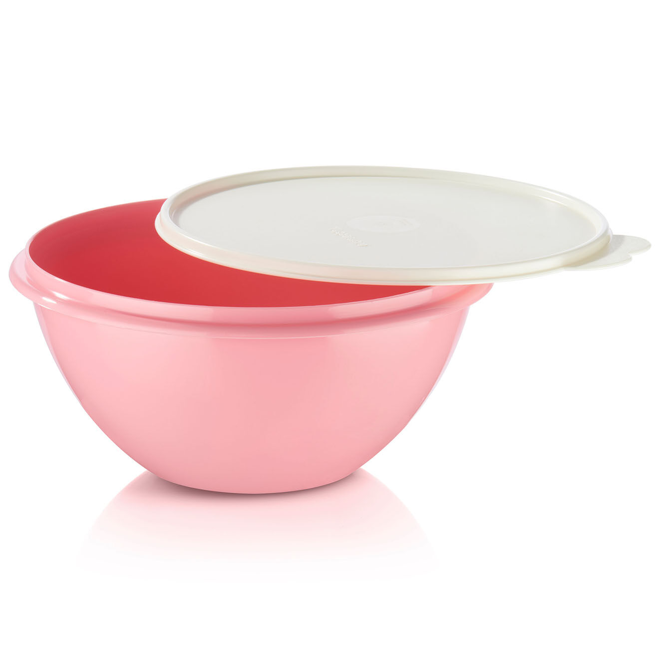Tupperware Bol avec couvercle Wonderlier rose/couvercle blanc - 2.4L