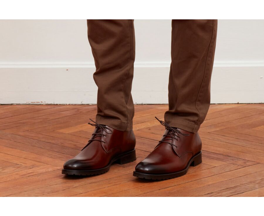 Desert boots homme Cognac patiné - WARWICK