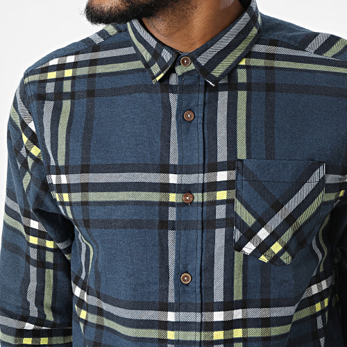 Chemise Manches Longues A Carreaux Arnault Bleu Marine