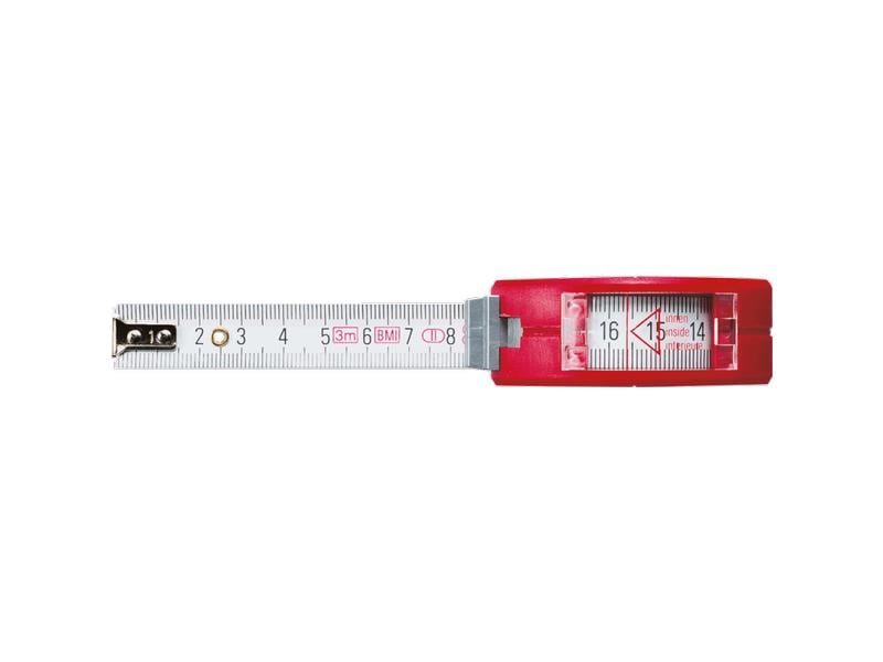 Rieffel Massband 405 Viso, 3 m Rollmeter mit Zirkeldorn, 3 m