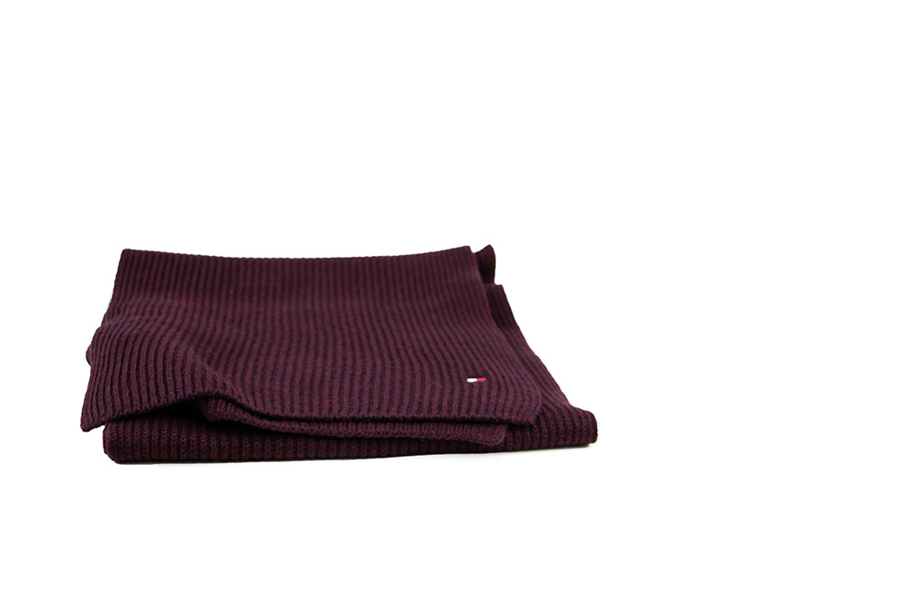 Tommy Hilfiger Cotton Scarf Deep Burgundy