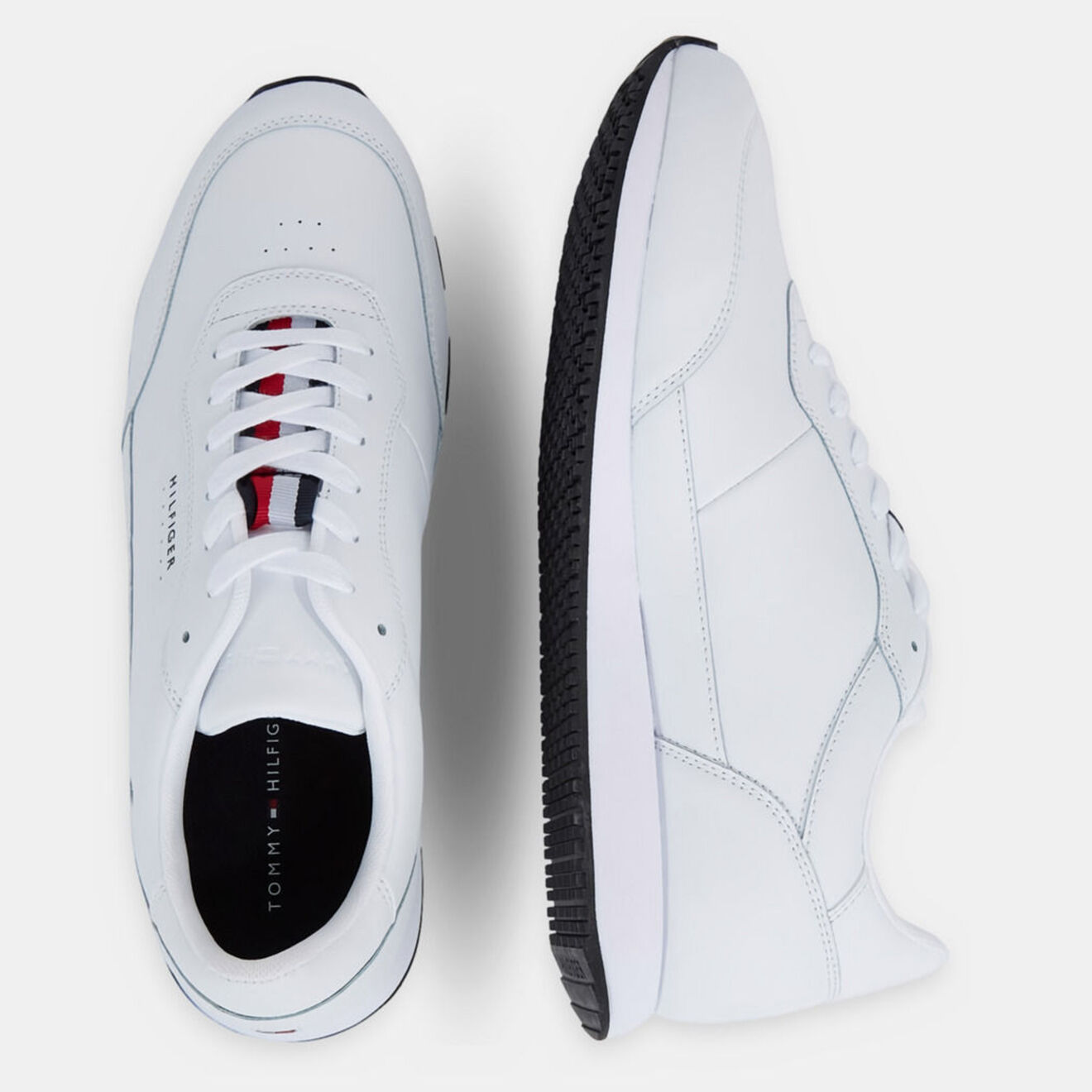 Tommy Hilfiger Baskets running en Cuir blanches