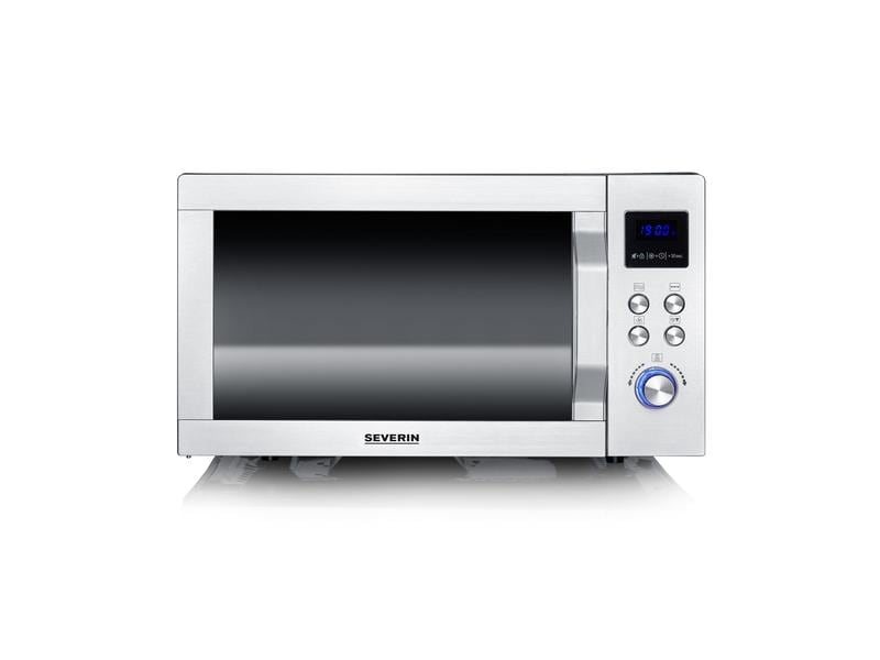 Severin Mikrowelle mit Grill MW7777 Silber Mikrowelle mit einer Leistung von 900 W