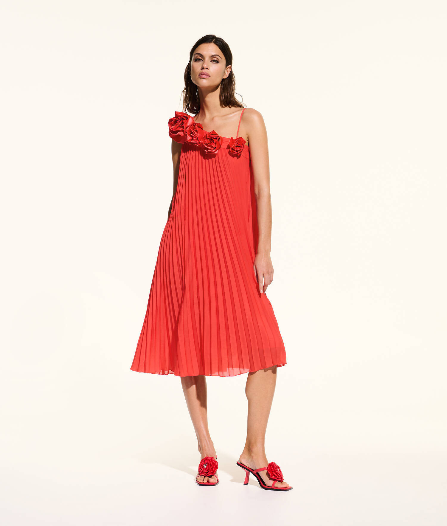 ROBE PLISSÉE KL STUDIO - Hibiscus