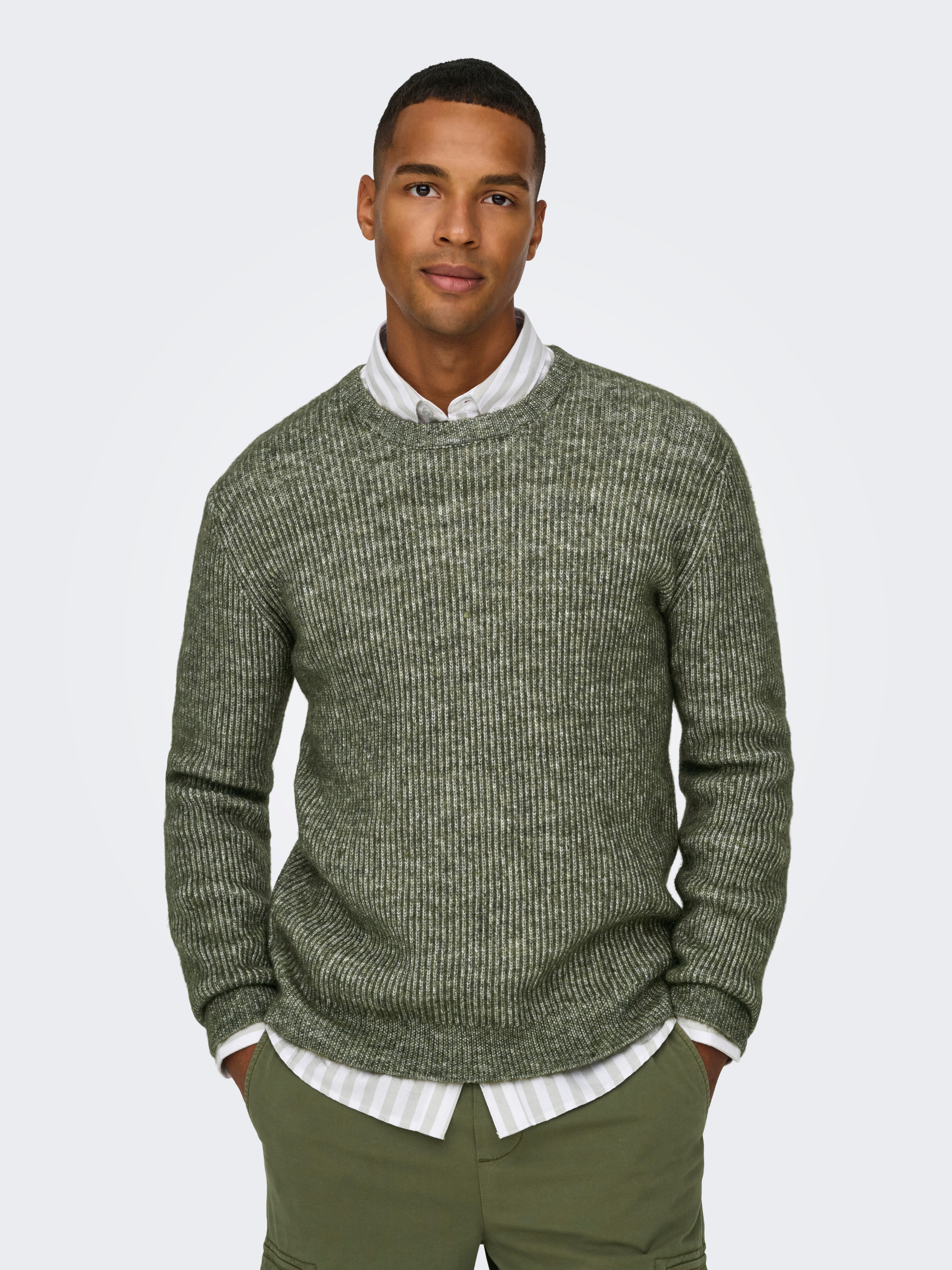 ONSTEGAN Pullover Olive Night
