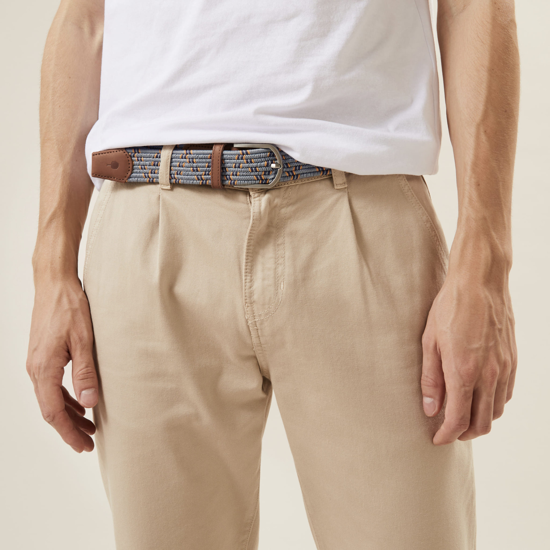 Ceinture vert clair polyester recyclé et élasthanne - modèle belt
