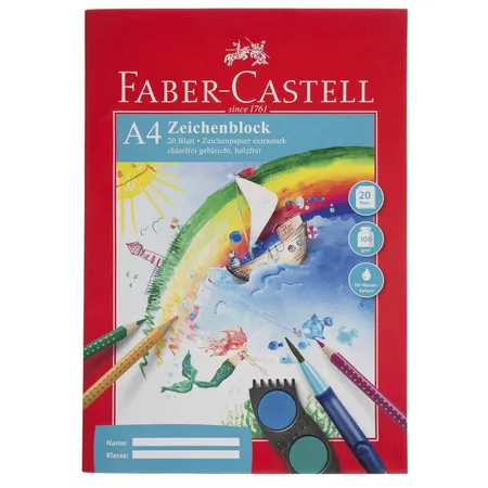 Faber-Castell Zeichenblock A4 perforiert FSC-Mix, 20 Blatt