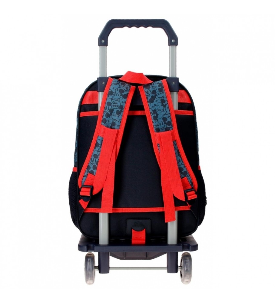 Joumma Bags Mochila Escolar Mickey Get Moving 38cm con Carro rojo, azul 30x38x12cm-