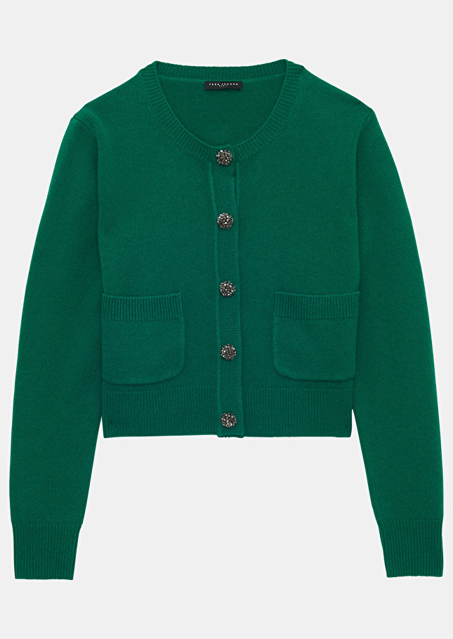 Gilet Gyslainvert émeraude en laine