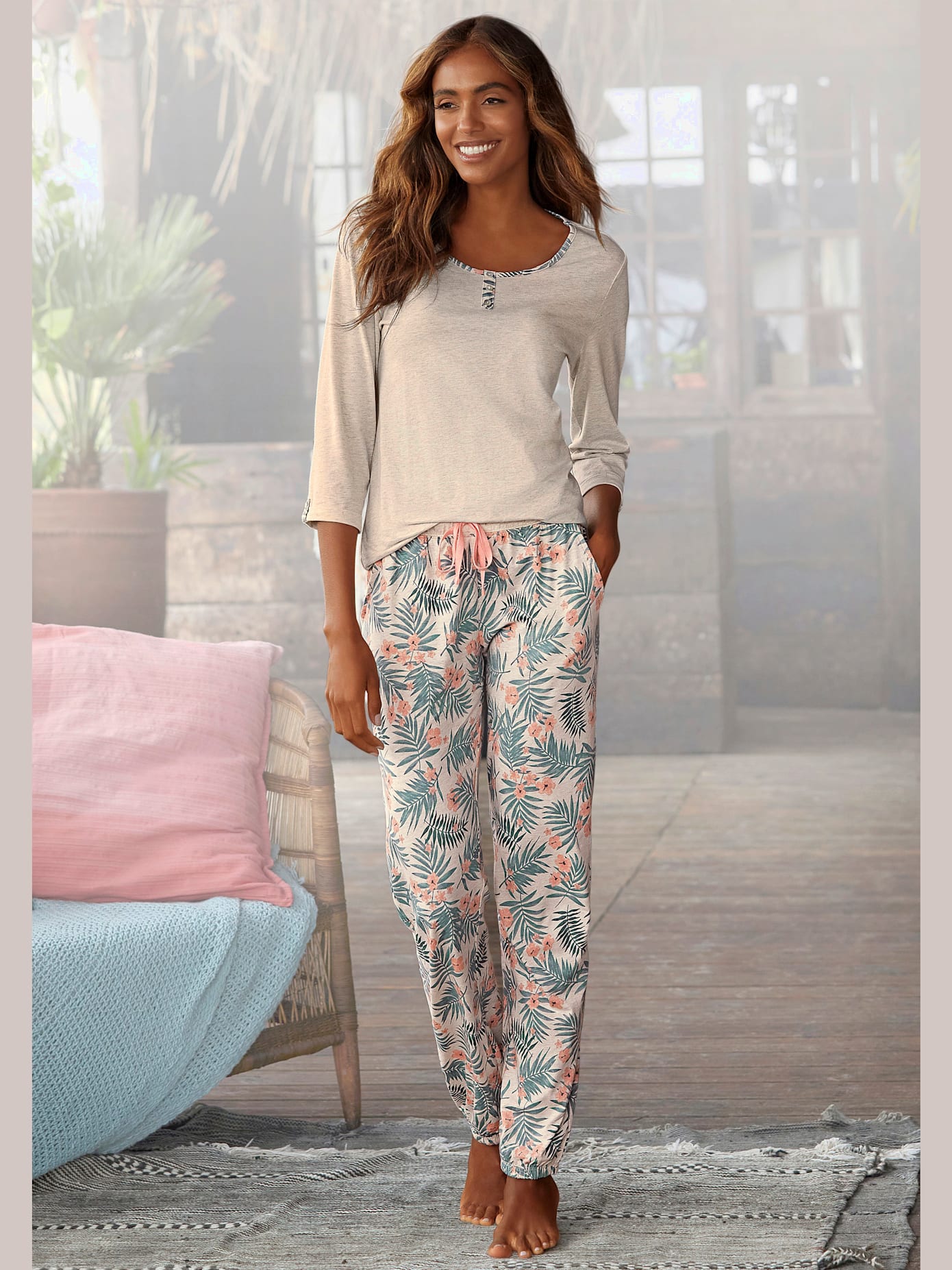 Pyjama avec pantalon imprimé