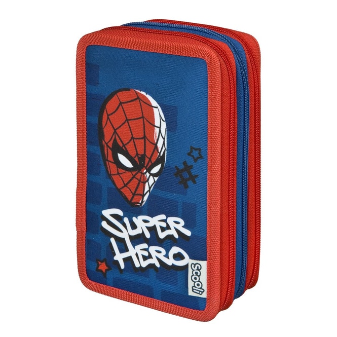 Spider-Man - Federmäppchen mit 3 Fächern - 30-teilig