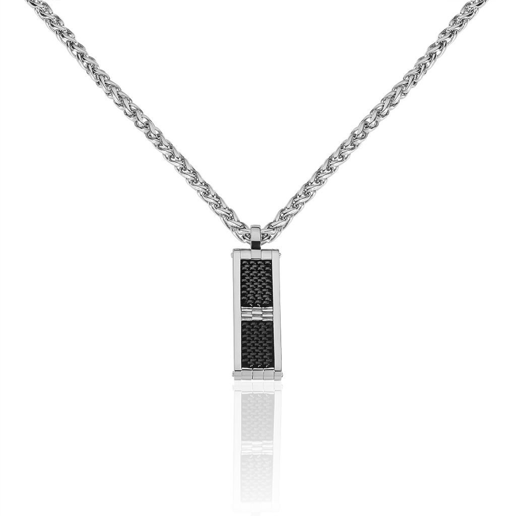 Collier Messy Acier Blanc