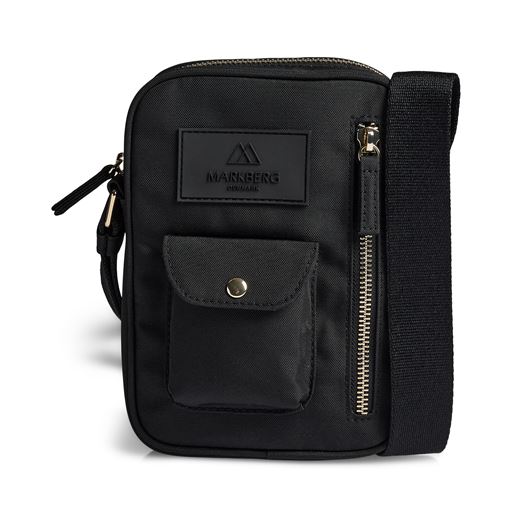Markberg Darla Tall Crossbody, Black/Gold