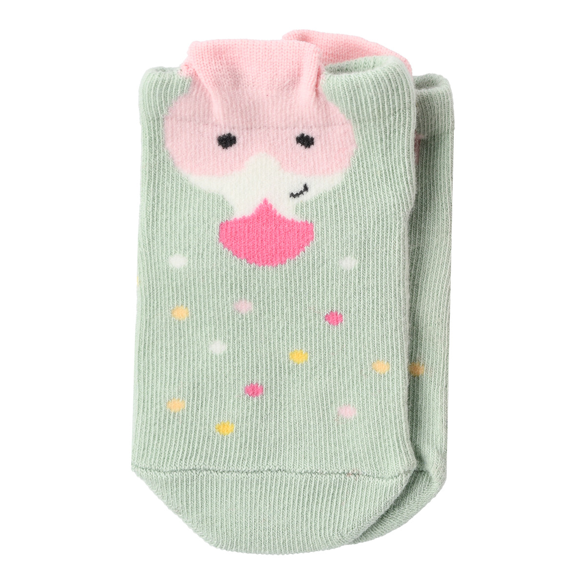 Topomini 3 Paar Baby Sneaker-Socken pink / hellorange / mintgrün