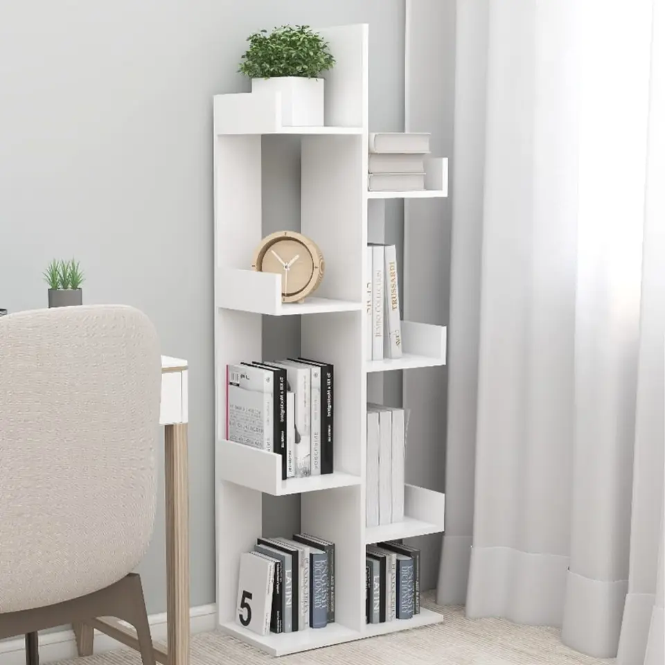 vidaXL - Boekenkast - Wit - Bewerkt hout