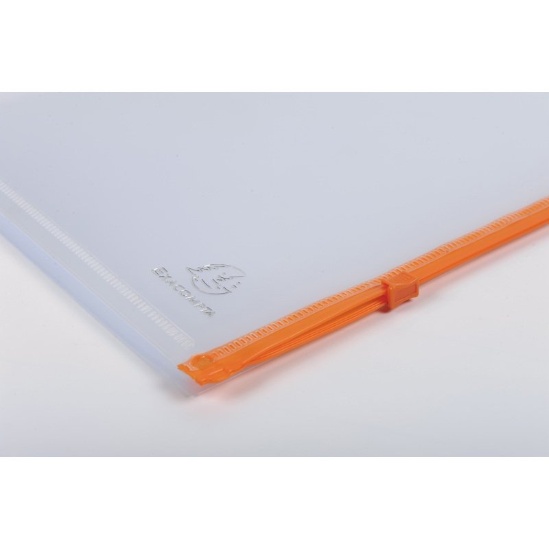Pochettes de rangement à zip perforées A4 Exacompta Exactive incolore - Sachet de 5