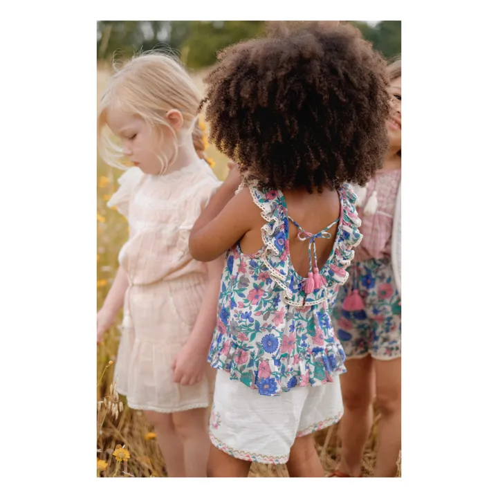 Louise Misha Top Zelie Fleuri | Bleu