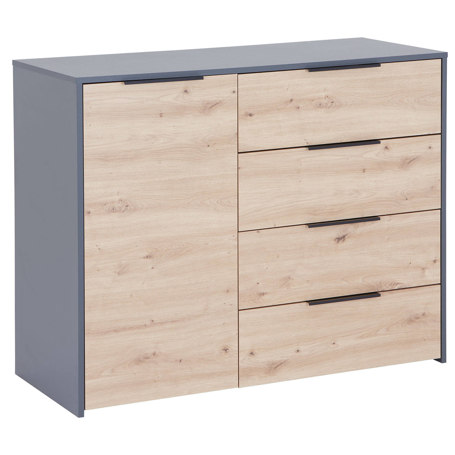 Kommode - Artisan Eiche - anthrazit - 50 cm Übertiefe - 115 cm