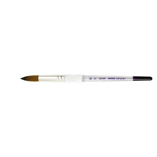 Royal & Langnickel Soft-Grip™ Synthetik-Rotmarderhaarpinsel, SG75R, Rund