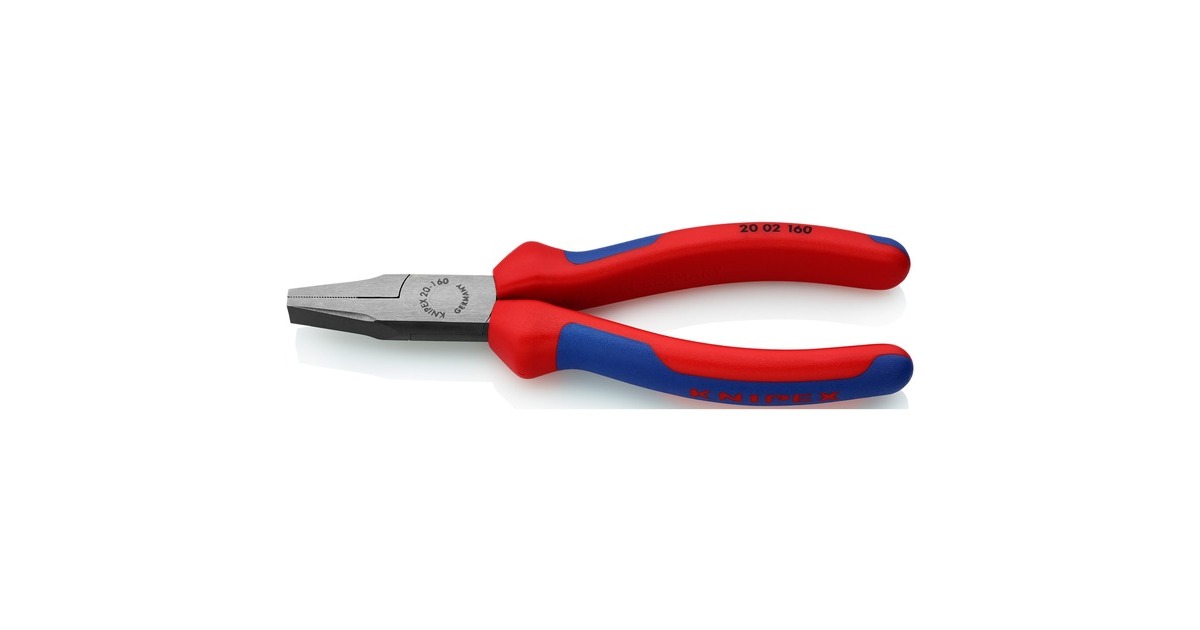 KNIPEXPlatbuigtang 20 02 160 grijptang  (Rood/blauw)