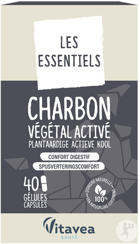 Vitavea Les Essentiels Charbon Végétal Activé 40 Gélules