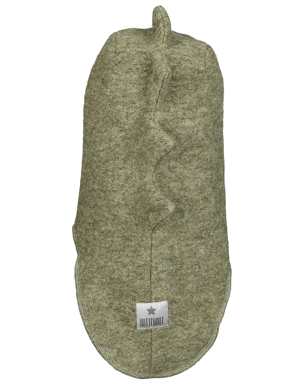 Filz-Schlupfmütze DINO mit Wolle in green olive