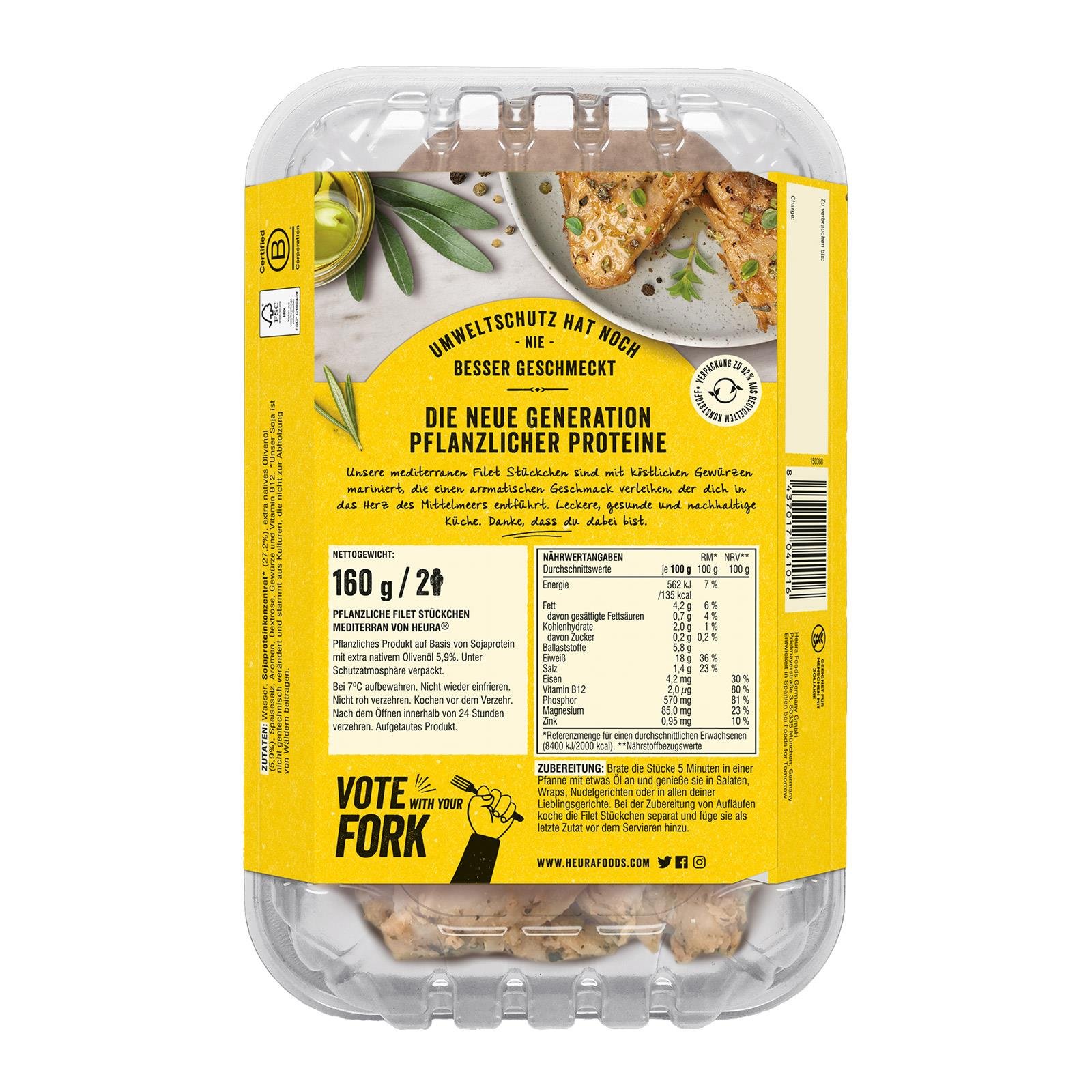 Heura Filetstückchen Mediterran