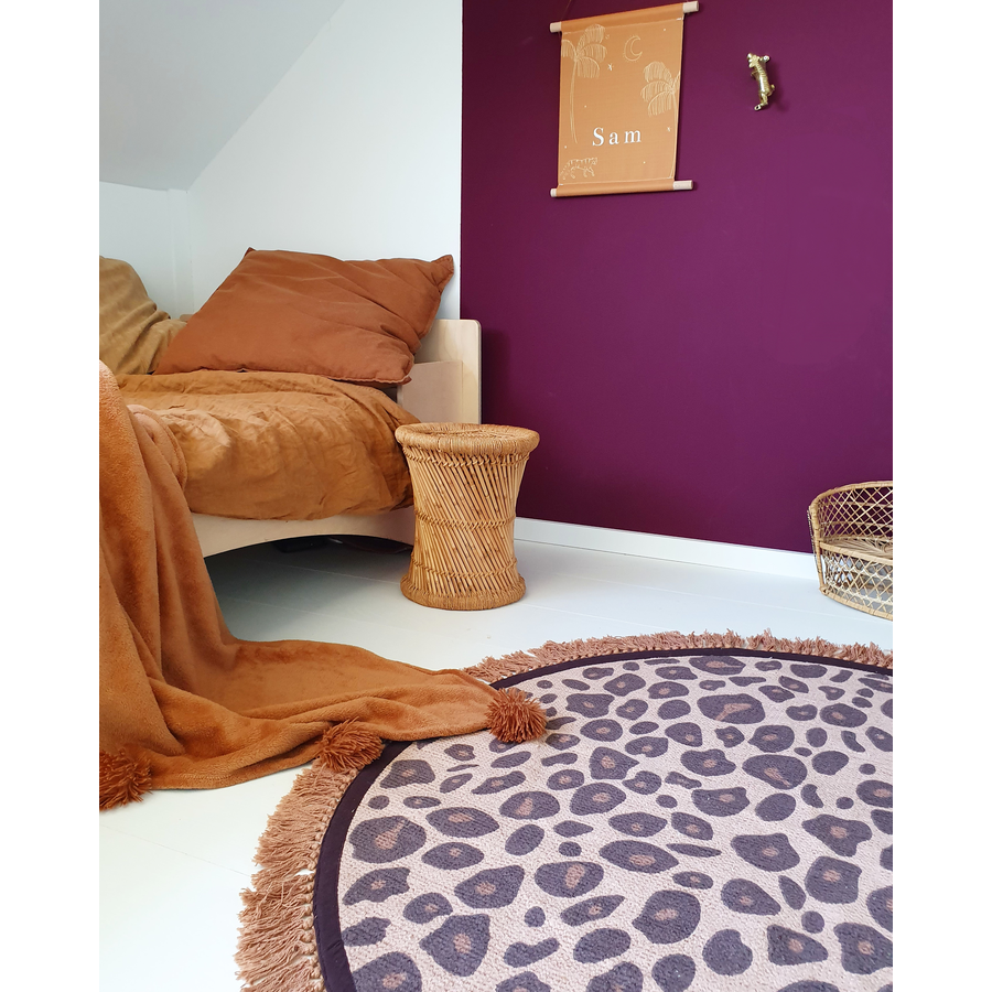 Tapis Petit Kinderteppich Leopard pink Ø 120 cm