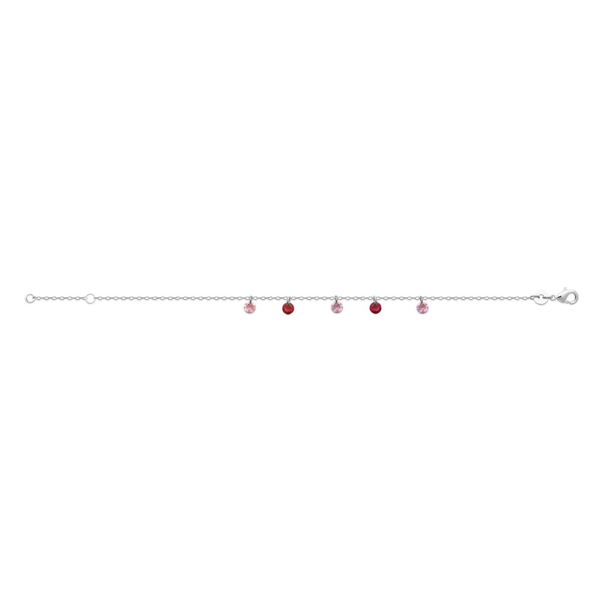 Bracelet Brillaxis argent pampilles roses