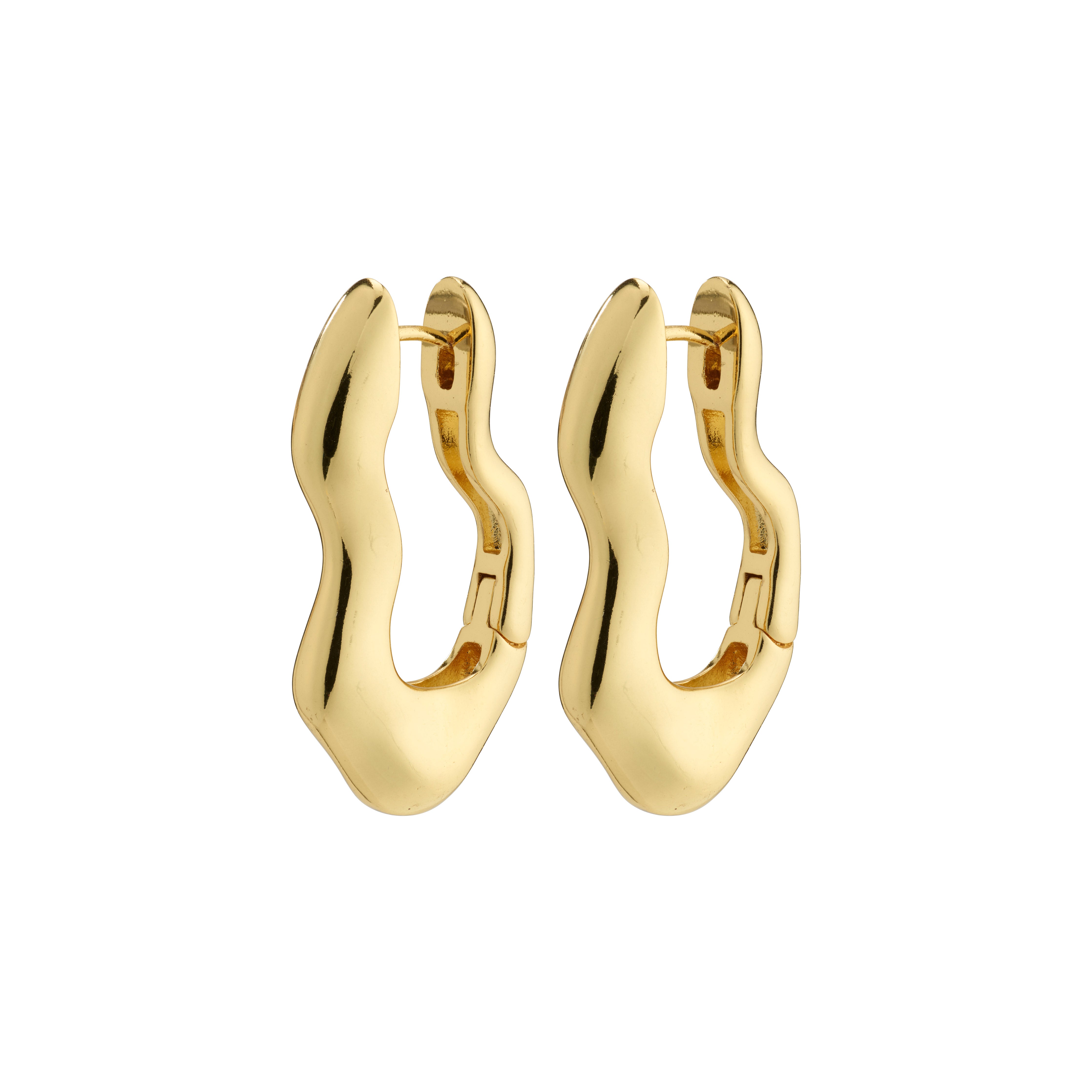 PILGRIM  Loulia Wavy hoops - forgyldt