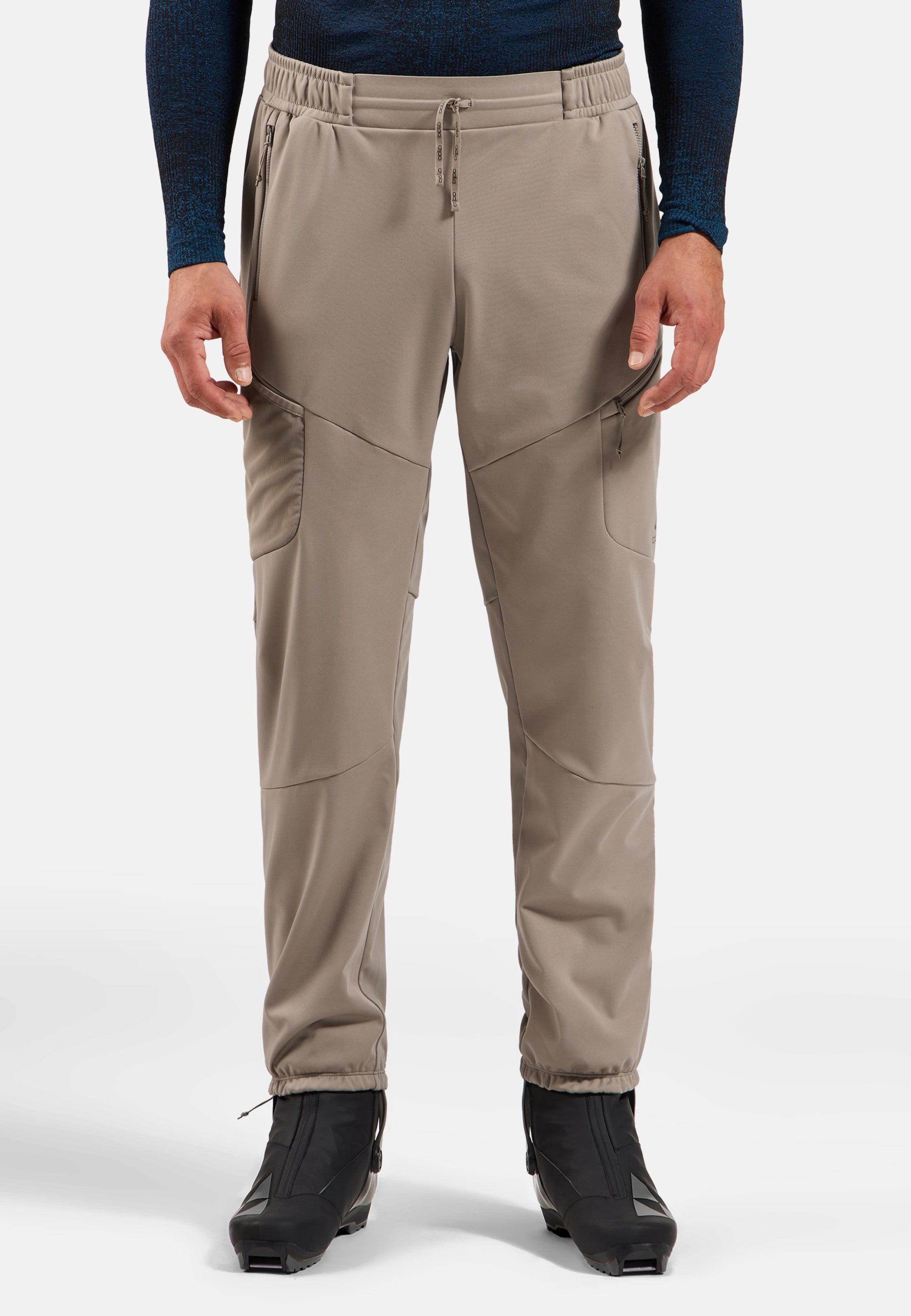 Winddichte Zeroweight X-Warm Langlaufhose in cinder