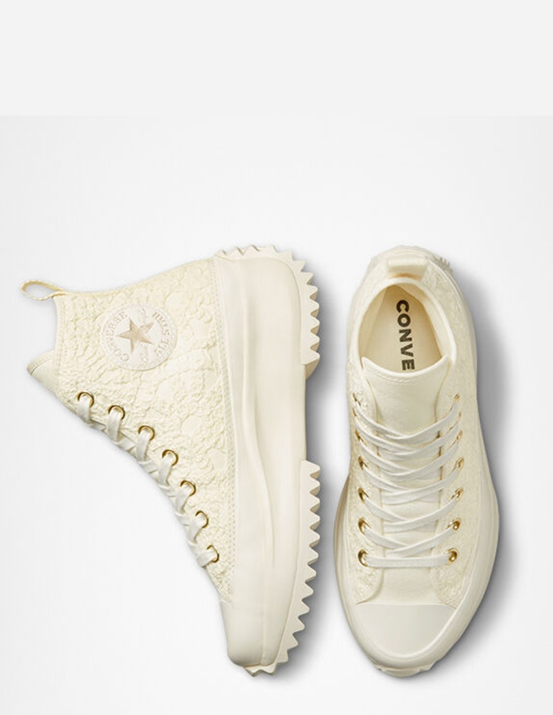 converse Sneakers compensées Femme run star hike hi Blanc