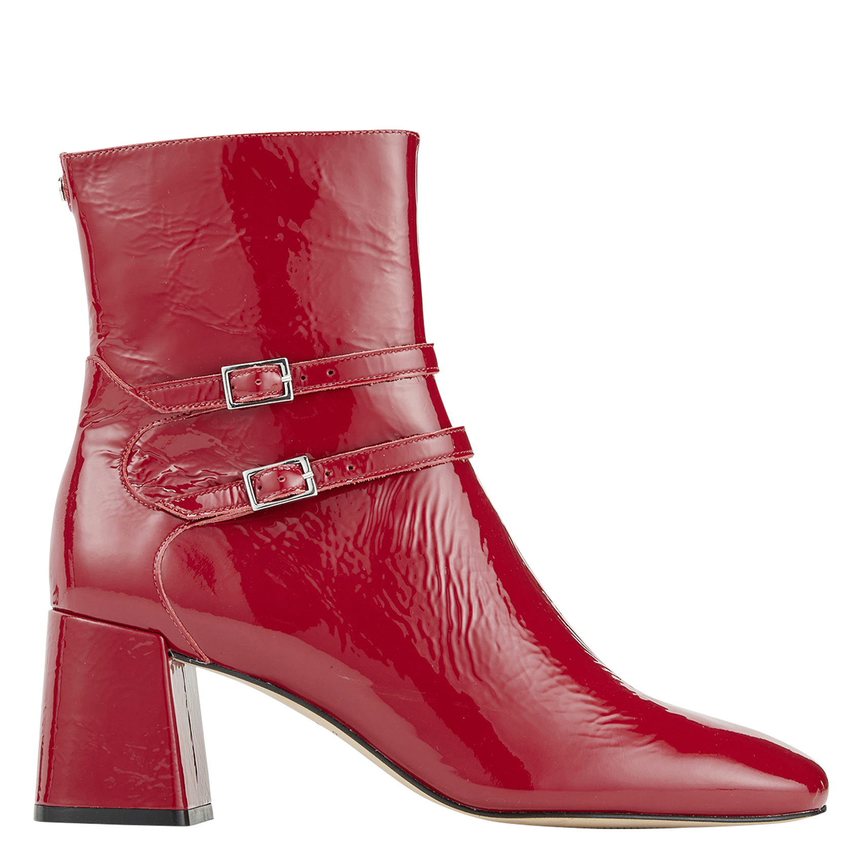 BLANCA - Bottines en cuir vernis | Rouge