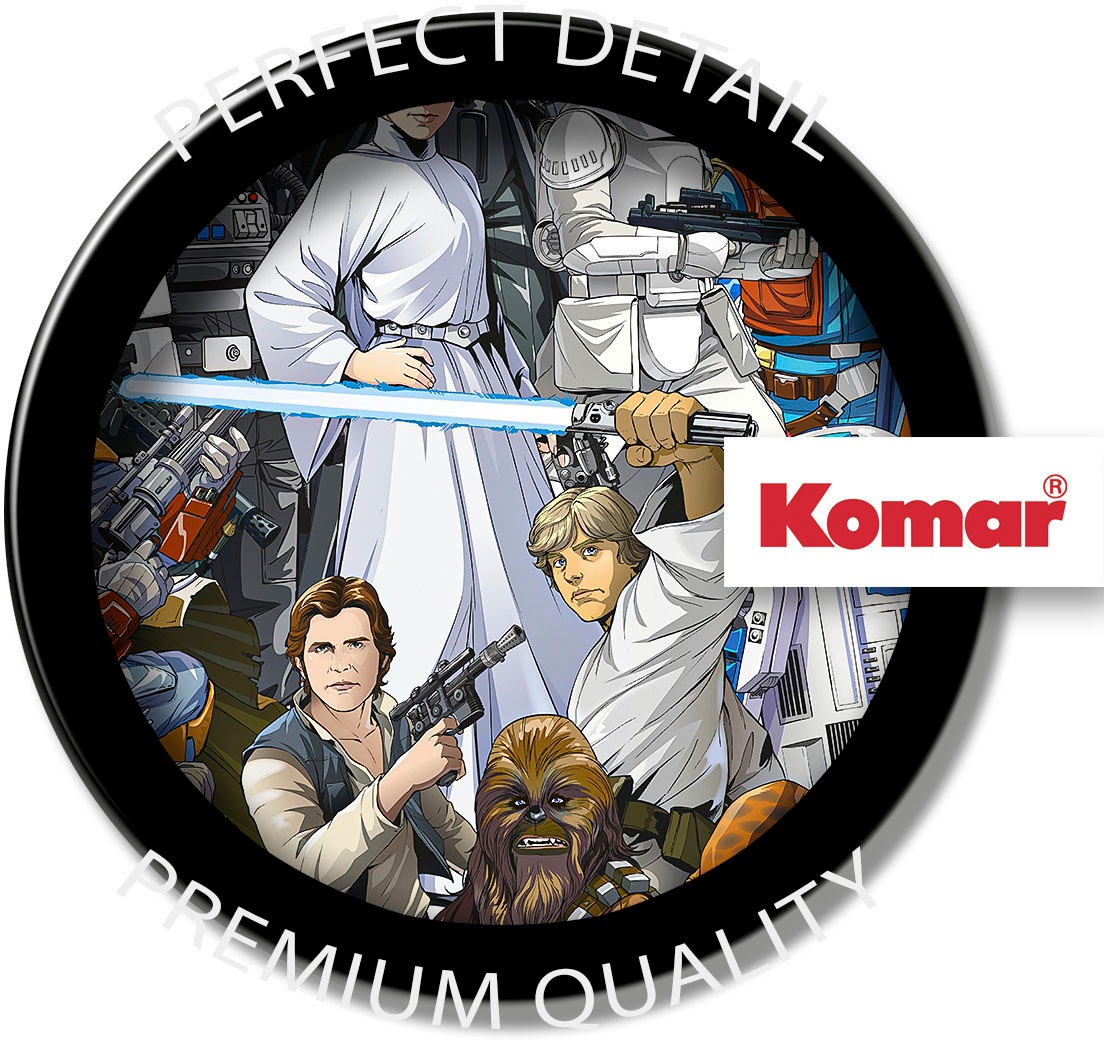 Komar Fototapete »STAR WARS Classic Cartoon Collage - Grösse 184 x 254 cm« bedruckt glatt Kinderzimmer
