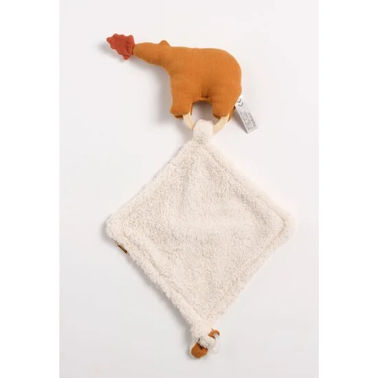 Orsino Doudou Mouchoir Ours   Vanille / Camel        de               Sauthon Baby Déco