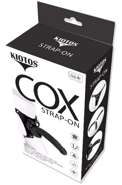 Kiotos COX Strap-On + Dildo Black 22cm Strap-on med sele