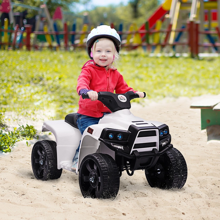 HOMCOM Elektroquad für Kinder mit Vorwärts - und Rückwärtssteuerung schwarz, weiß