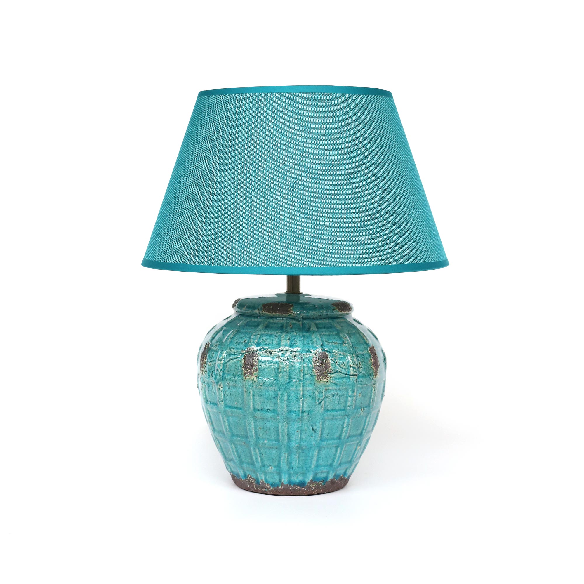 Tischlampe 'Dendten', blau, Ø 32 cm, H 43 cm von fischer's lagerhaus