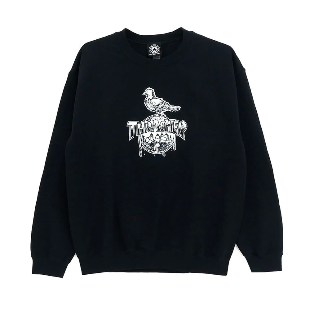 Thrasher Antihero Sweat Cover The Earth Crew Black