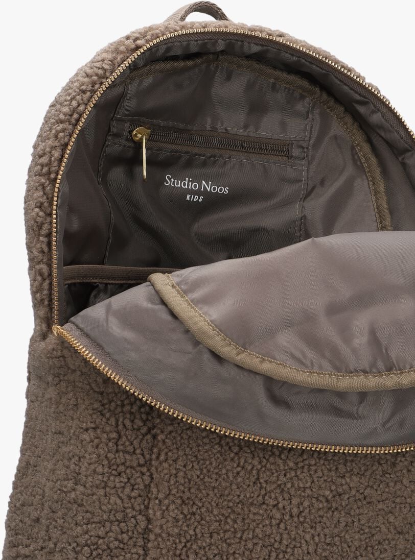 STUDIO NOOS bruine studio noos rugtas teddy midi backpack