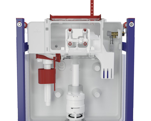 veporit. Voorwandelement voor wandcloset ICUBOX WC 858 Duo H: 858 mm Bediening van voor en boven incl. inloopgoot en wandbevestiging